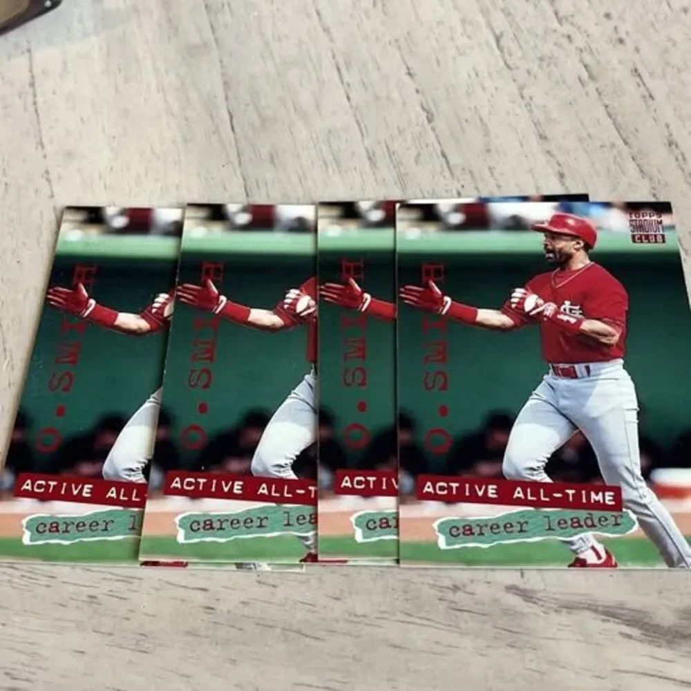 1994 Stadium Club #541 Ozzie Smith - Lot of 4 Regular + 1 Gold Version (Rare)